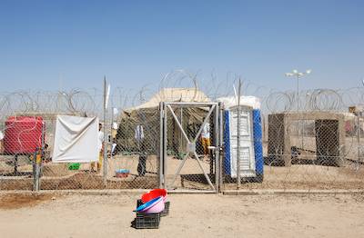 ross-richard-abu-ghraib-bowls Detainee housing unit, Camp Remembrance, new Abu Ghraib prison, ABu Ghraib, Iraq. Richard Ross
