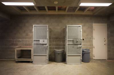 ross-richard-pelican-bay-cages Holding cells, general population area, Security Housing Unit, Pelican Bay State Prison, Crescent City, California. Richard Ross