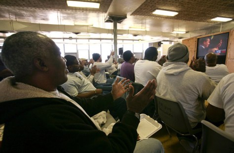 Prisoners at Louisiana State Penitentiary ("Angola") were given the day off to watch Barack Obama inaugurated as America's 44th president.