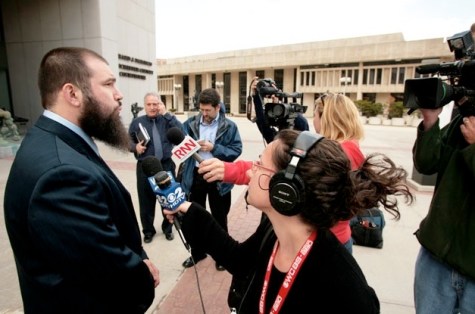 1 Jeffrey Deskovic addresses the press. James Estrin for the New York Times