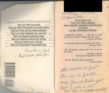 A Mouse is Fast, A Cat is Faster, A Gun is Faster Yet, But i always Miss. That is not True, I AM A GOOD SHOT