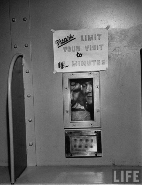Prisoners watching baptism of repentant killer, in Harris County jail, TX, US. March 1954. Credit: John Dominis. ©2008 Google Prisoners watching baptism of repentant killer, in Harris County jail, TX, US. March 1954. Credit: John Dominis. ©2008 Google