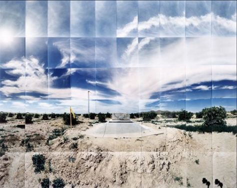 Giladog-graveO1 Gila River Relocation Camp, Dog Grave, Gila River, Arizona © Masumi Hayashi. Panoramic photo collage with Fuji Crystal Archive prints, 1995. Size: 38" x 31"