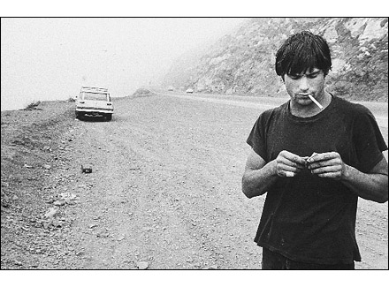 Clockwork Malibu, Rick Dano on the Highway, Malibu, CA. Anthony Friedkin. 1977. Photography - Silver Print. 16 x 20 inches 