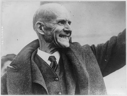 Eugene V. Debs, Five times Socialist candidate for President, as he leaves the Federal Peniteniary at Atlanta, Georgia on Christmas Day, 1921 Library of Congress Prints and Photographs Division, # LC-USZ62-75578 (b&w film copy neg). Photoprint copyrighted by Underwood & Underwood, No. S/282,151/FC.