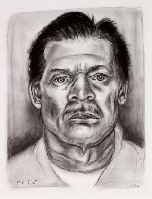 47--picture of me drawn from ID photo--Sue Coe