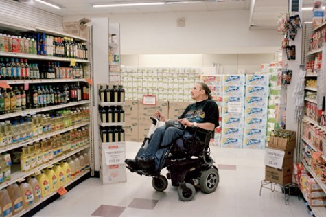 Bryan in a market on Roosevelt Island, April 2012.