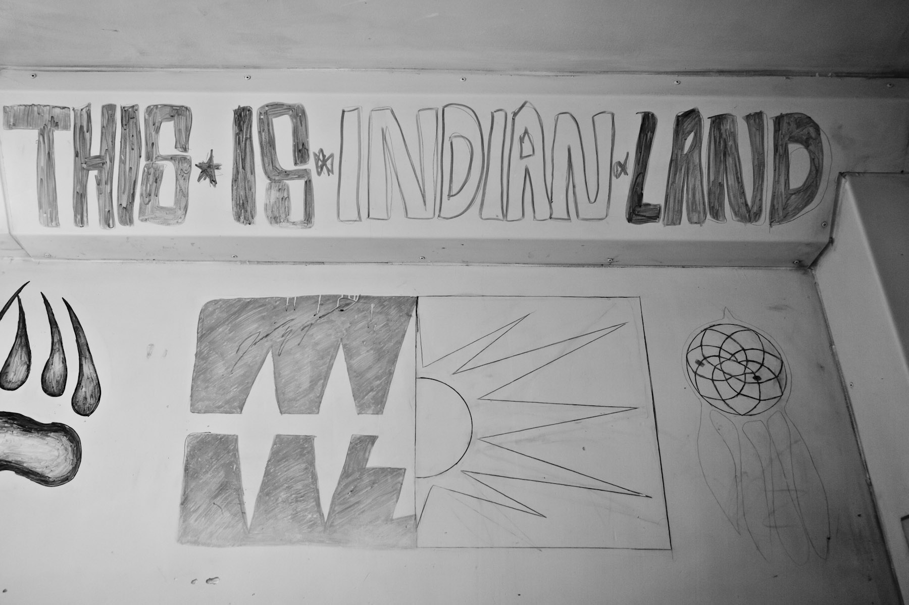 <Cell drawing by aboriginal inmate